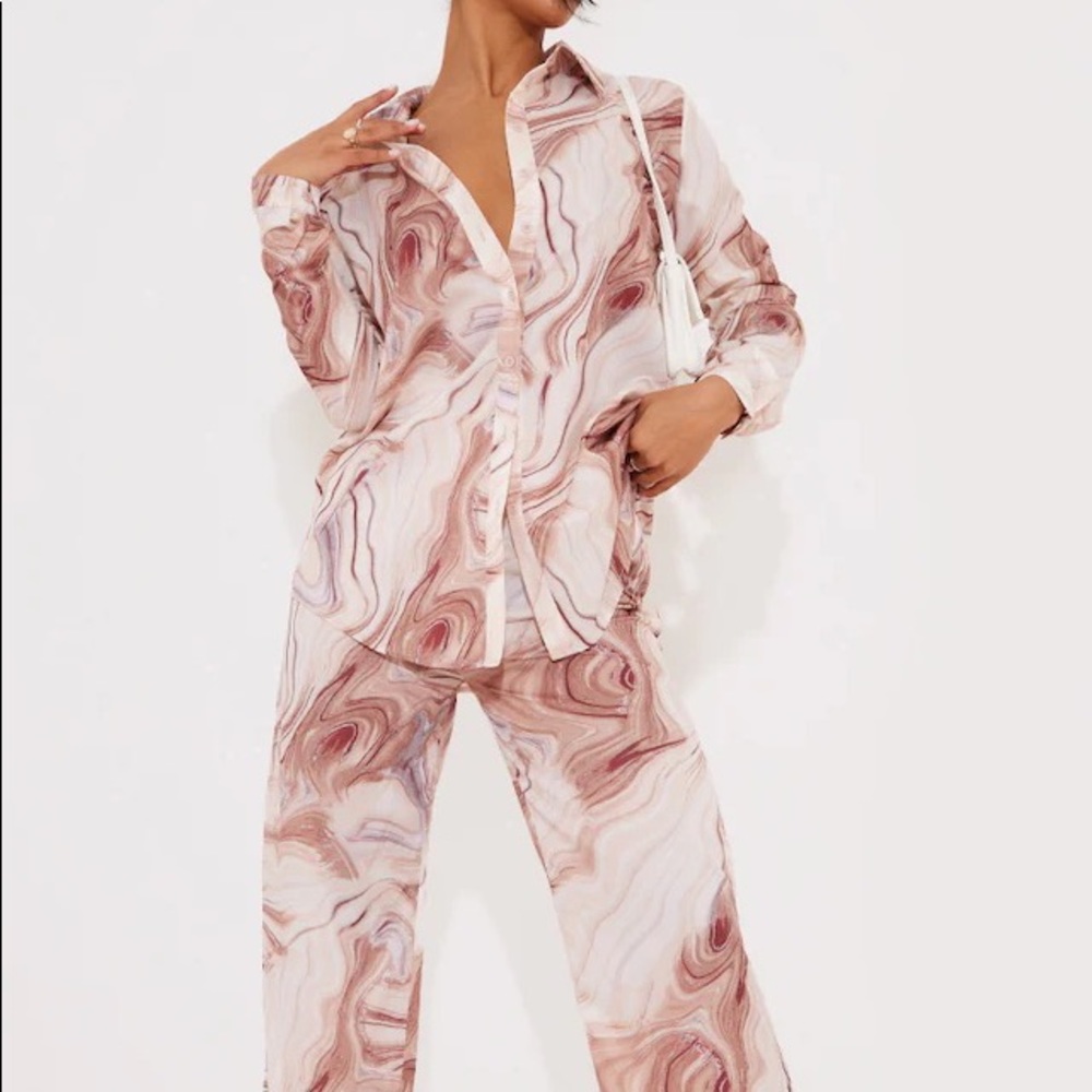 Brown Marble Print set pretty little thing